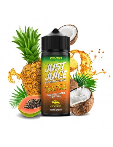 Líquido Papaya, Pineapple & Coconut 100ml - Just Juice Exotic Fruits