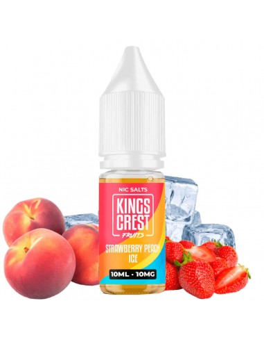 Sales de nicotina Strawberry Peach Ice 10ml - Kings Crest Salts