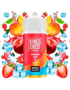 Líquido Strawberry Peach Ice 100ml - Kings Crest